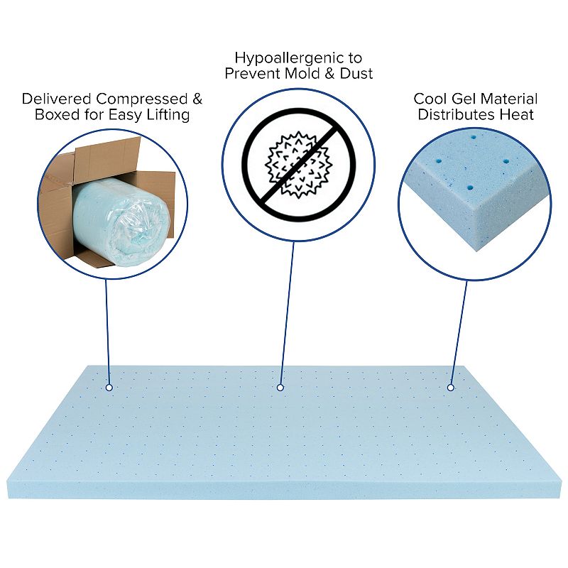 Emma and Oliver 10 Mattress and Gel Memory Foam Topper Bundle Set