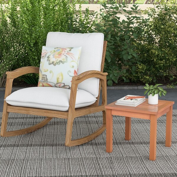 Gymax 2PCS Outdoor Adirondack Side Table 18'' Square End Table w/