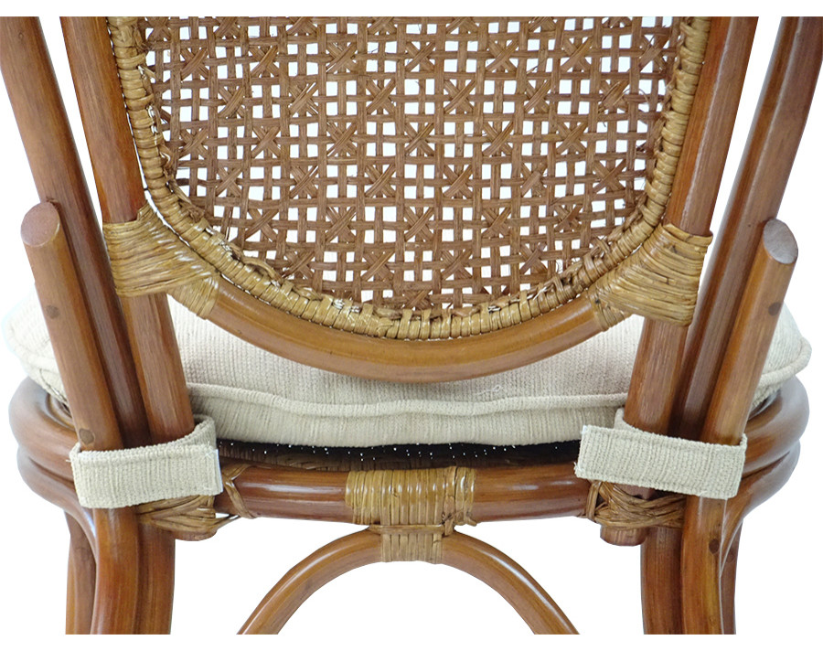 Denver Dining Rattan Wicker Armless Side Chair w/Cream Cushion  Handmade   Tropical   Dining Chairs   by RattanUSA  Houzz