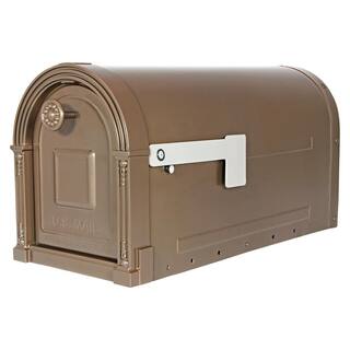 Architectural Mailboxes Garrison Venetian Bronze Large Steel Post Mount Mailbox GM160VBAM