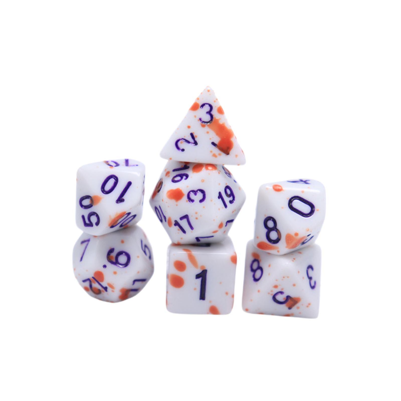 7x Color Changing Dice Acrylic For Entertainment Toy Party Accessories Gifts Style B