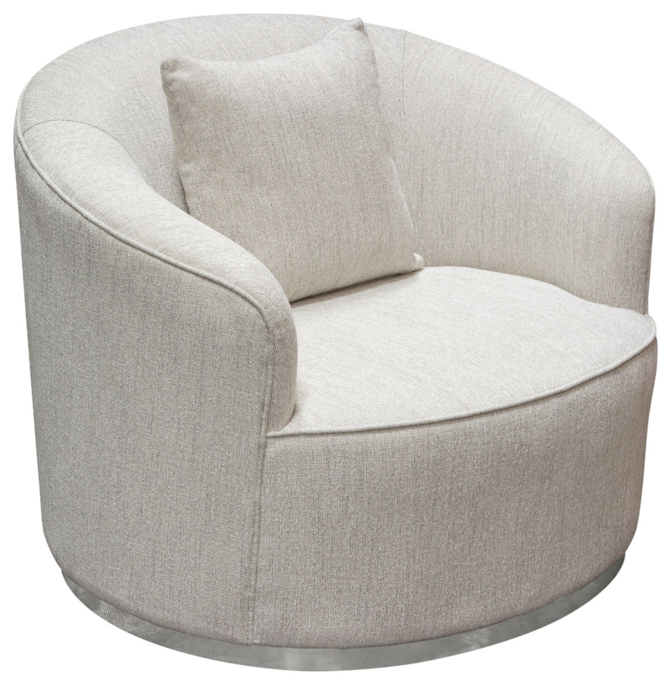 Raven Chair  Light Cream Fabric   Contemporary   Armchairs And Accent Chairs   by HedgeApple  Houzz