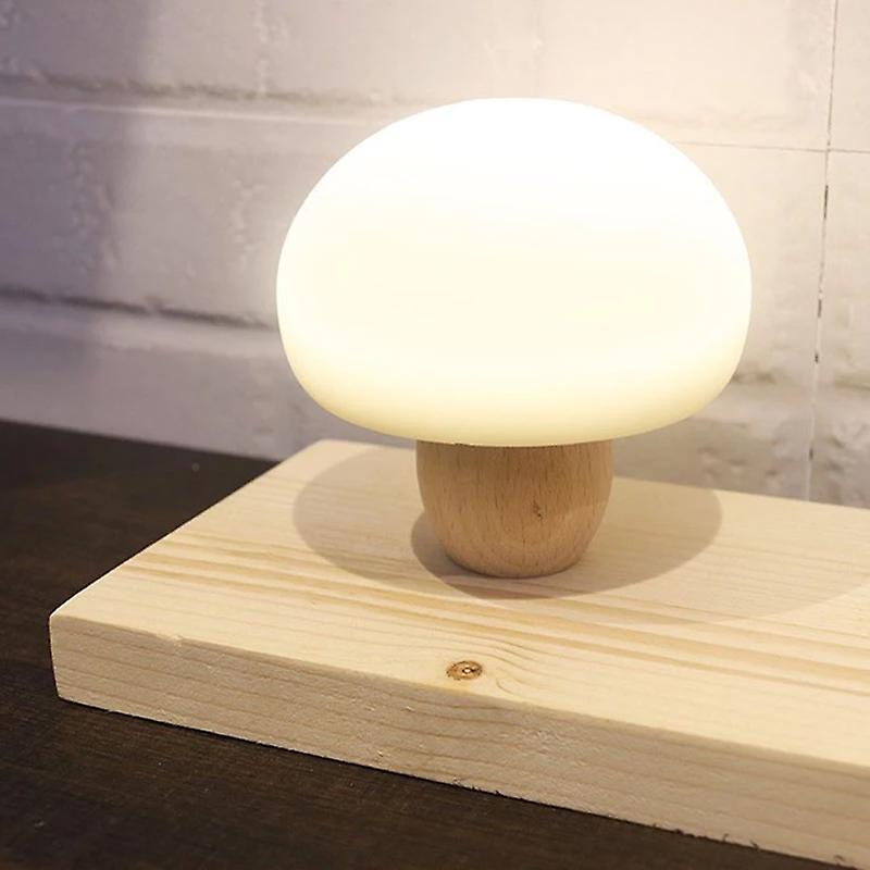 Cute Mini  Led Night Light Magnetic Mushroom Lamp Valentine's Day Birthday Gift Bedside Lamp Creative Gift Timing Table Lamp