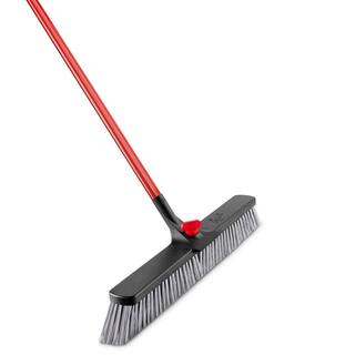 Libman 24 in. Rough Sweep Push Broom Set Clamp-Style 879