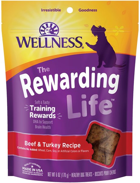 Wellness Rewarding Life Beef and Turkey Grain-Free Soft and Chewy Dog Treats