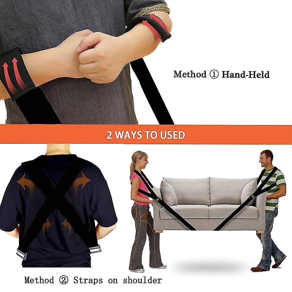 2-person Moving Shoulder Straps - Shoulder Carrying Straps With 2 Gloves