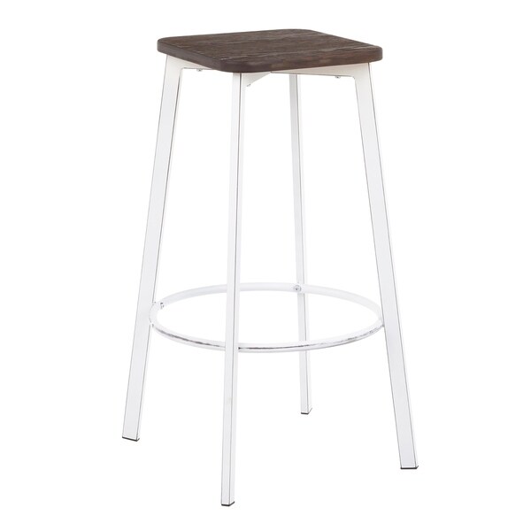 Carbon Loft Barton Backless Square Industrial Bar Stools (Set of 2)