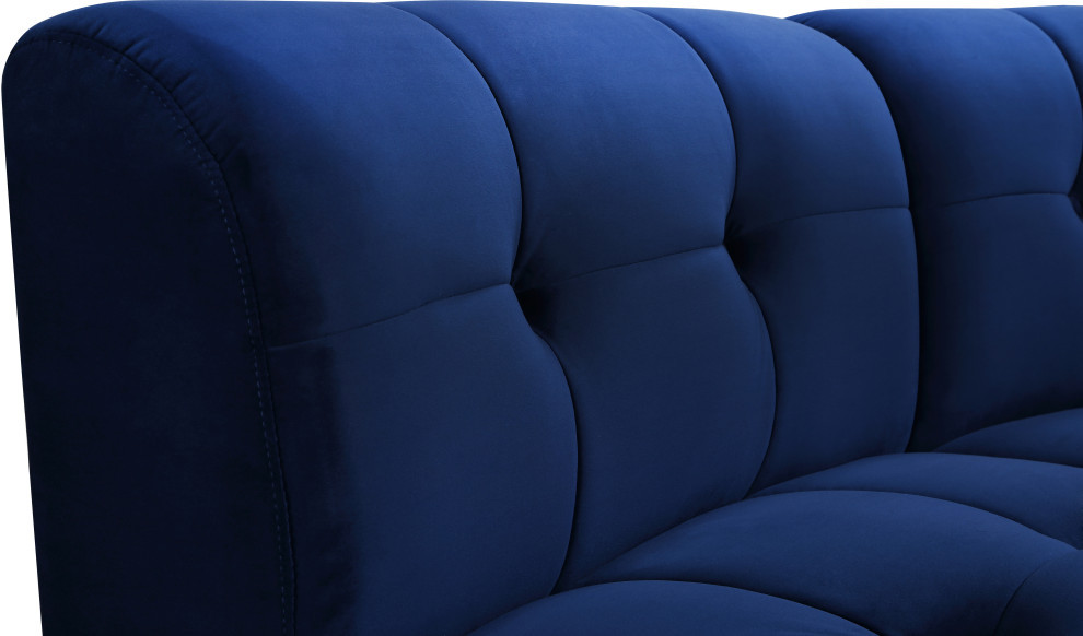 Limitless Modular Velvet 1 Piece Sectional   Contemporary   Sectional Sofas   by Meridian Furniture  Houzz