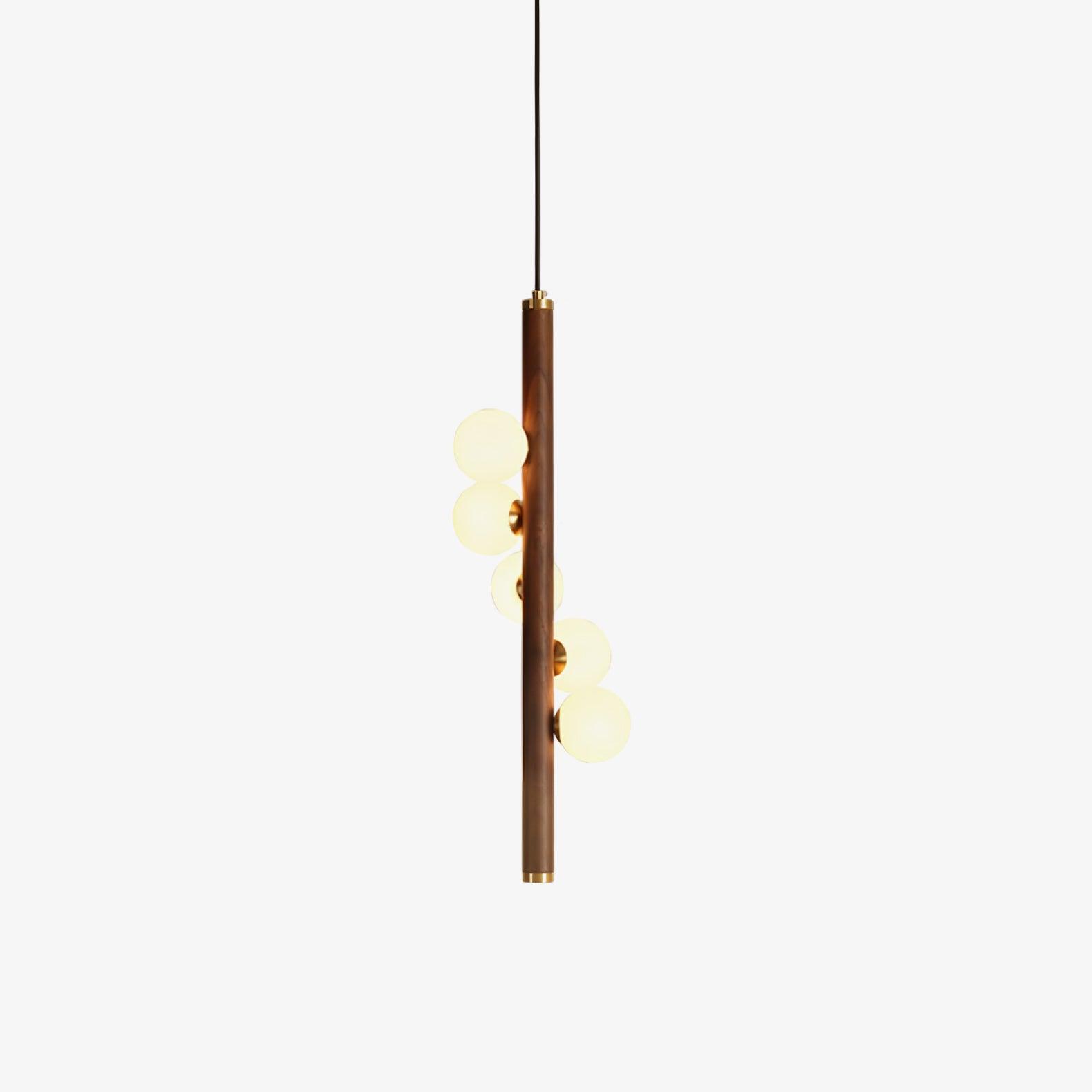 Vertical Orb Timber Pendant Lamp