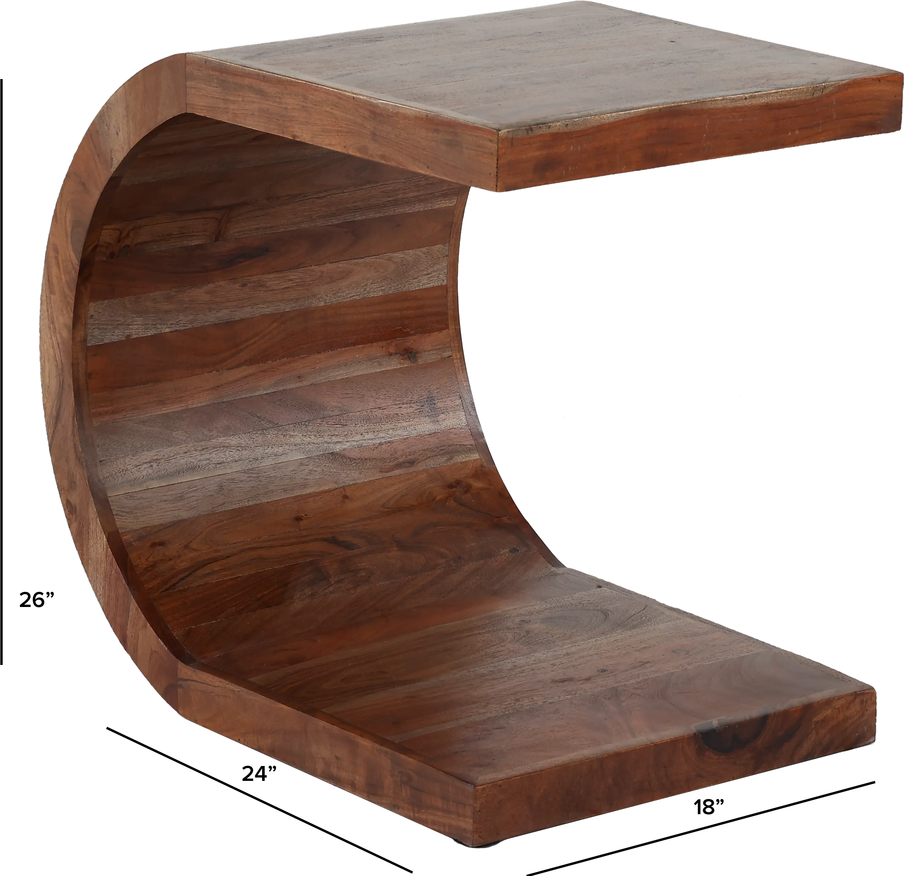 Ellipse Brown End Table