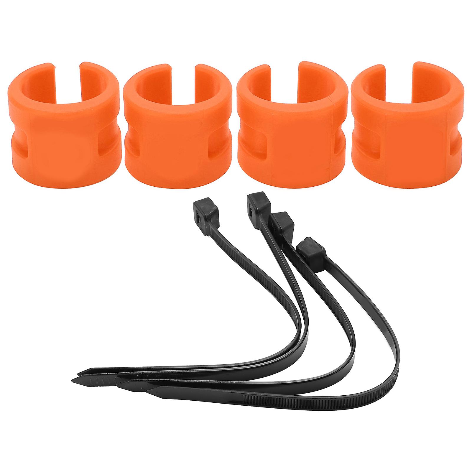 4pcs/set Bike Front Rear Fork Anticollision Rubber Protection Ring Guard Chain Stickerorange