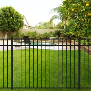 FORGERIGHT Vinings 4 ft. W x 4 ft. H Black Aluminum Pre-Assembled Fence Gate 861722