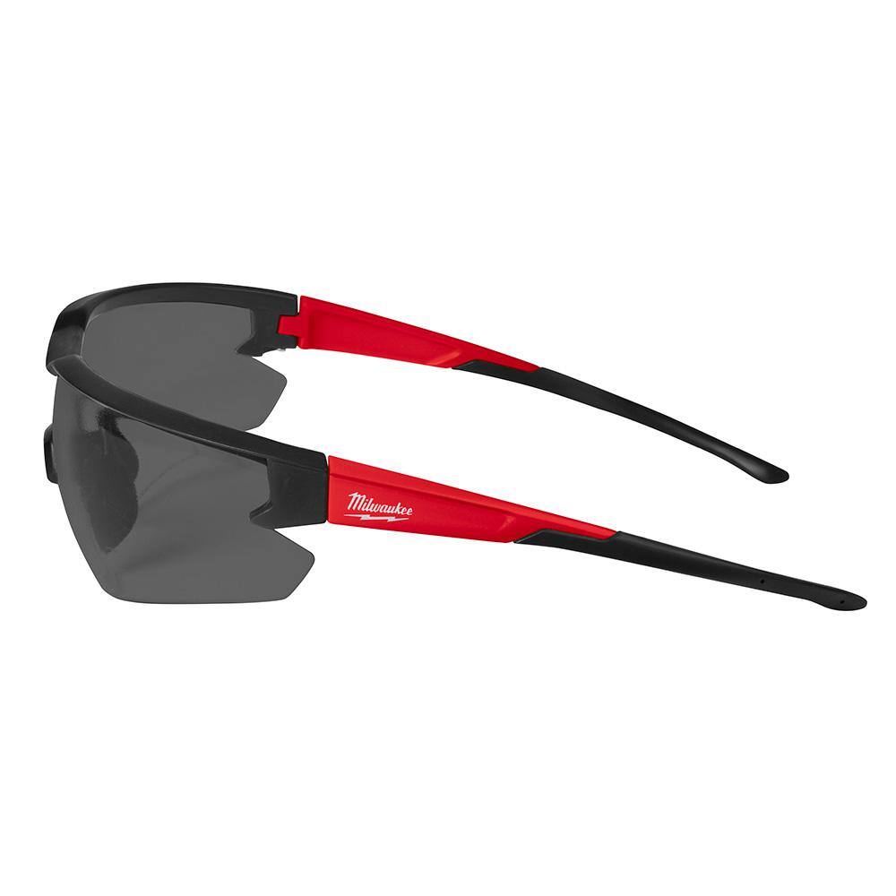 MW Tinted Safety Glasses Anti-Scratch Lenses and Red Disposable Earplugs (100-Pack) with 32 dB Noise Reduction Rating 48-73-2015-48-73-3005