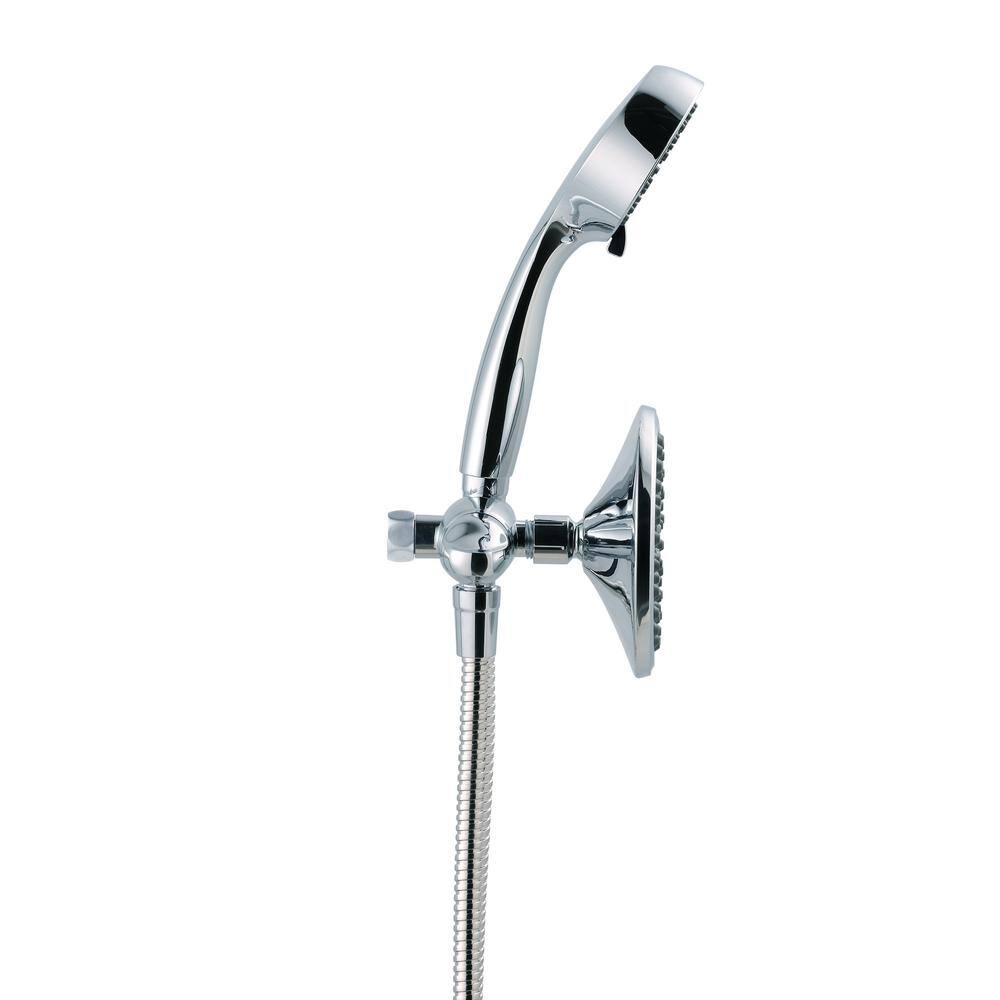 Glacier Bay 6-spray 5.5 in. Dual Shower Head and Handheld Shower Head in Chrome HD58302-0301