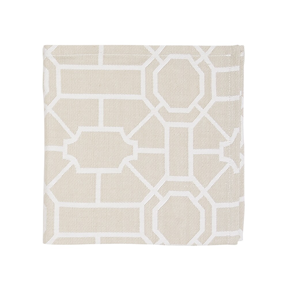 Trellis Sandstone Cotton Napkin Set of 6   Set of 6