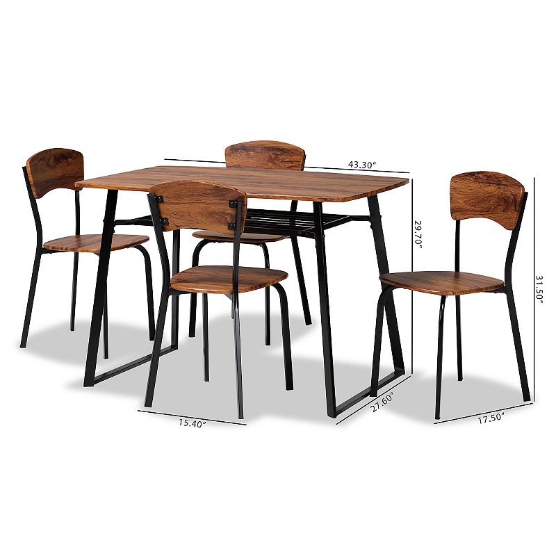 Baxton Studio Elida Dining 5-piece Set