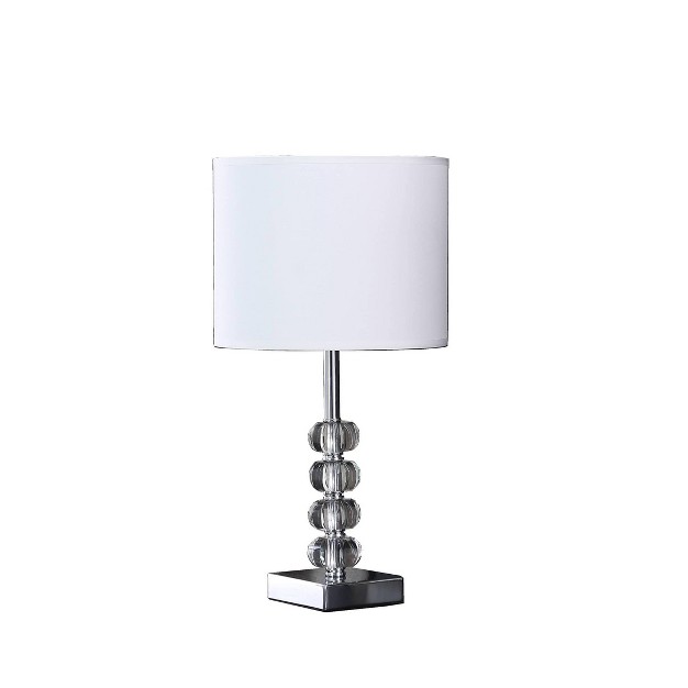 Olivia Prism Orb Crystal Table Lamp Silver Ore International