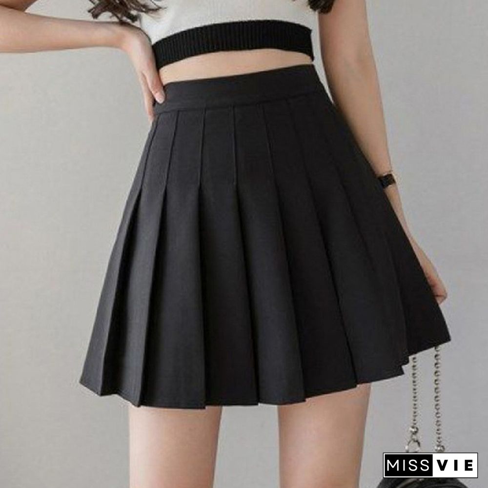 Women High Waist Sexy Mini Skirt School Short Pleated Kawaii Japanese Pink Skirt Female Spring Summer Korean Skirt Shorts