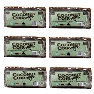 Viagrow 1.4 lbs.650g Premium Coco Coir Soilless Grow Media Coconut Coir Brick (6-Pack) VCCB650-6