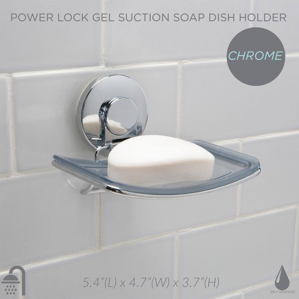 Bath Bliss Gel Suction Soap Dish in Chrome 26755-CHR