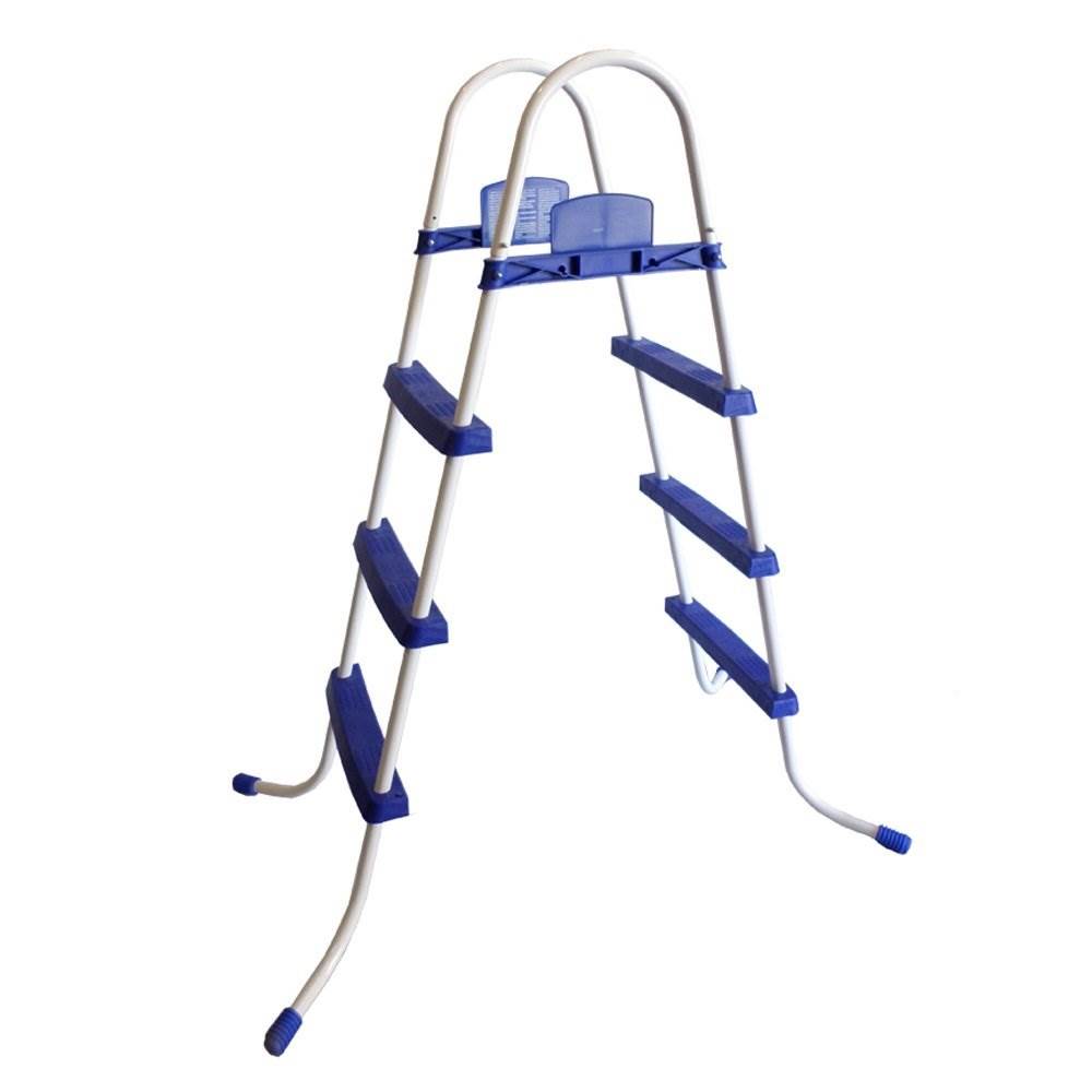 Bestway 52 Inch Steel Above Ground Swimming Pool Ladder No-Slip Steps (Used)