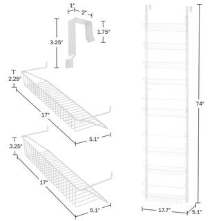 HOME-COMPLETE 74 in. H White Metal Hanging Closet Organizer HW0500080