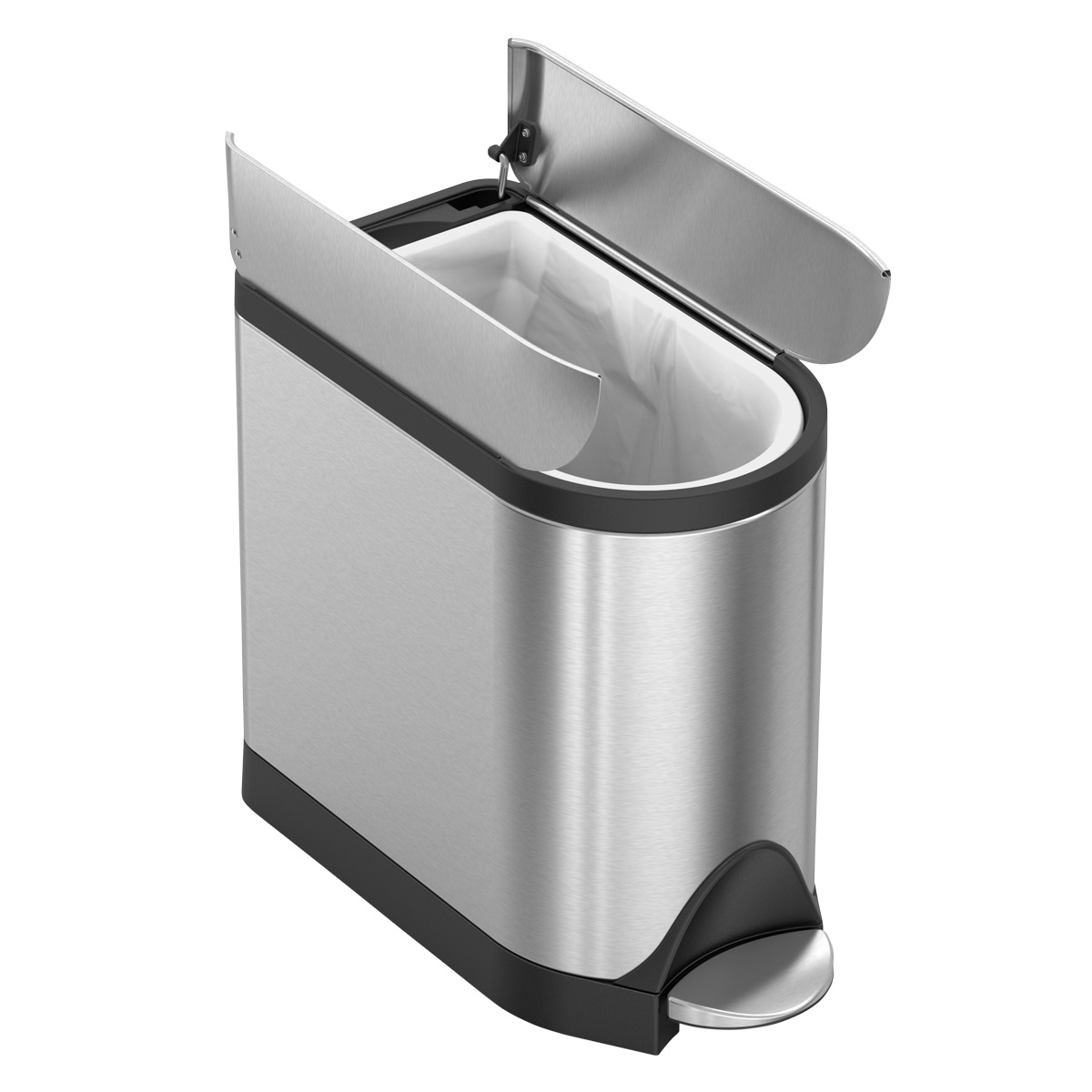 simplehuman Stainless Steel 26 gal Butterfly Step Trash Can