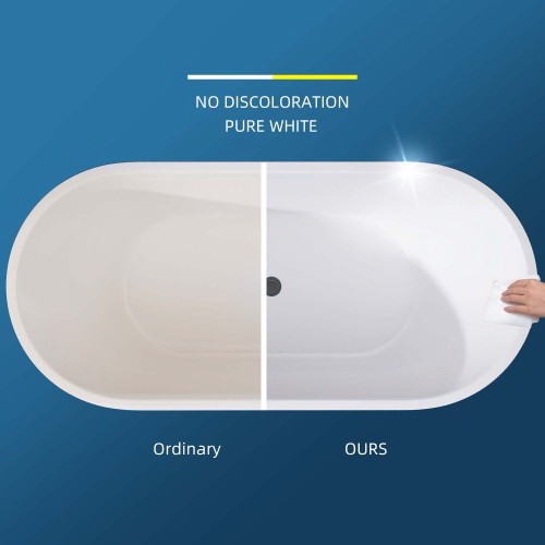 63 Acrylic Free Standing Tub   Classic Oval Shape...