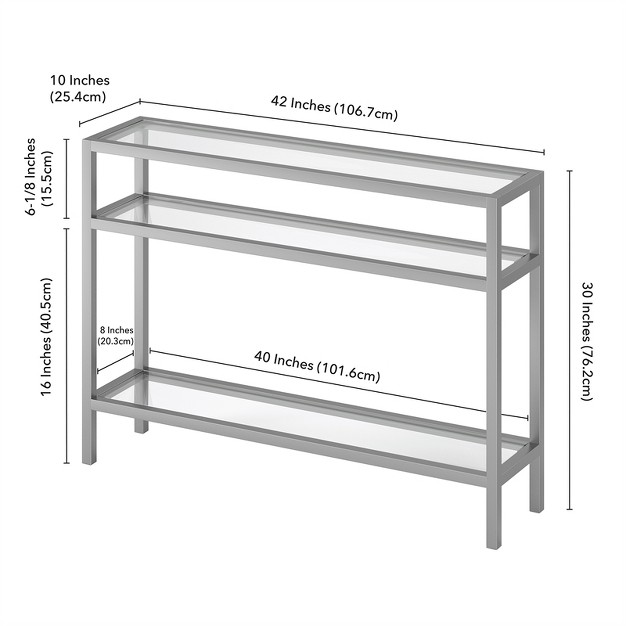 Three Tier Console Table In Gray Henn amp hart