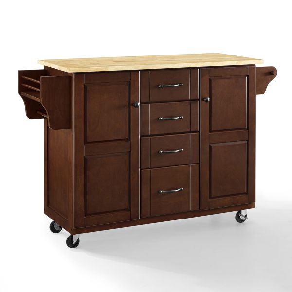 Eleanor Wood Top Kitchen Cart