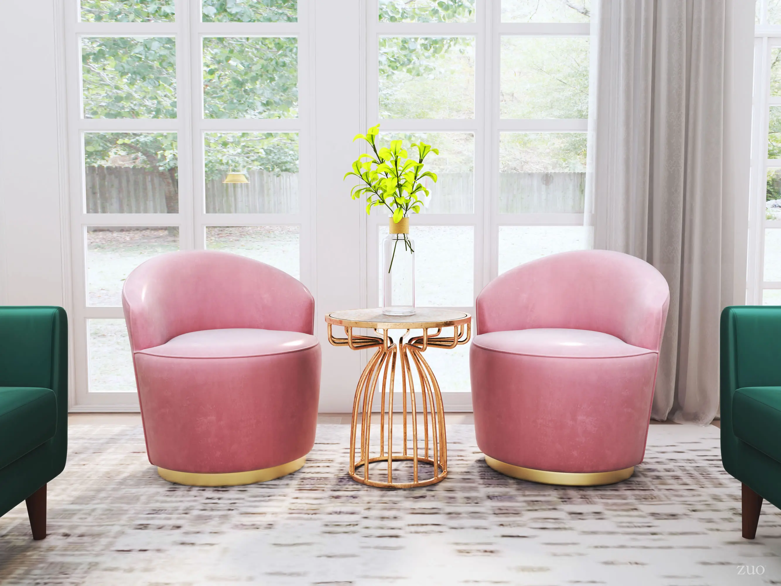 Glam Round End Table - Silo