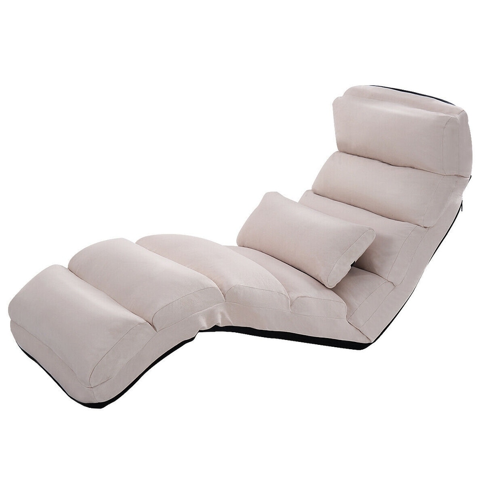 Stylish Folding Lazy Sofa Chair with Pillow   70\