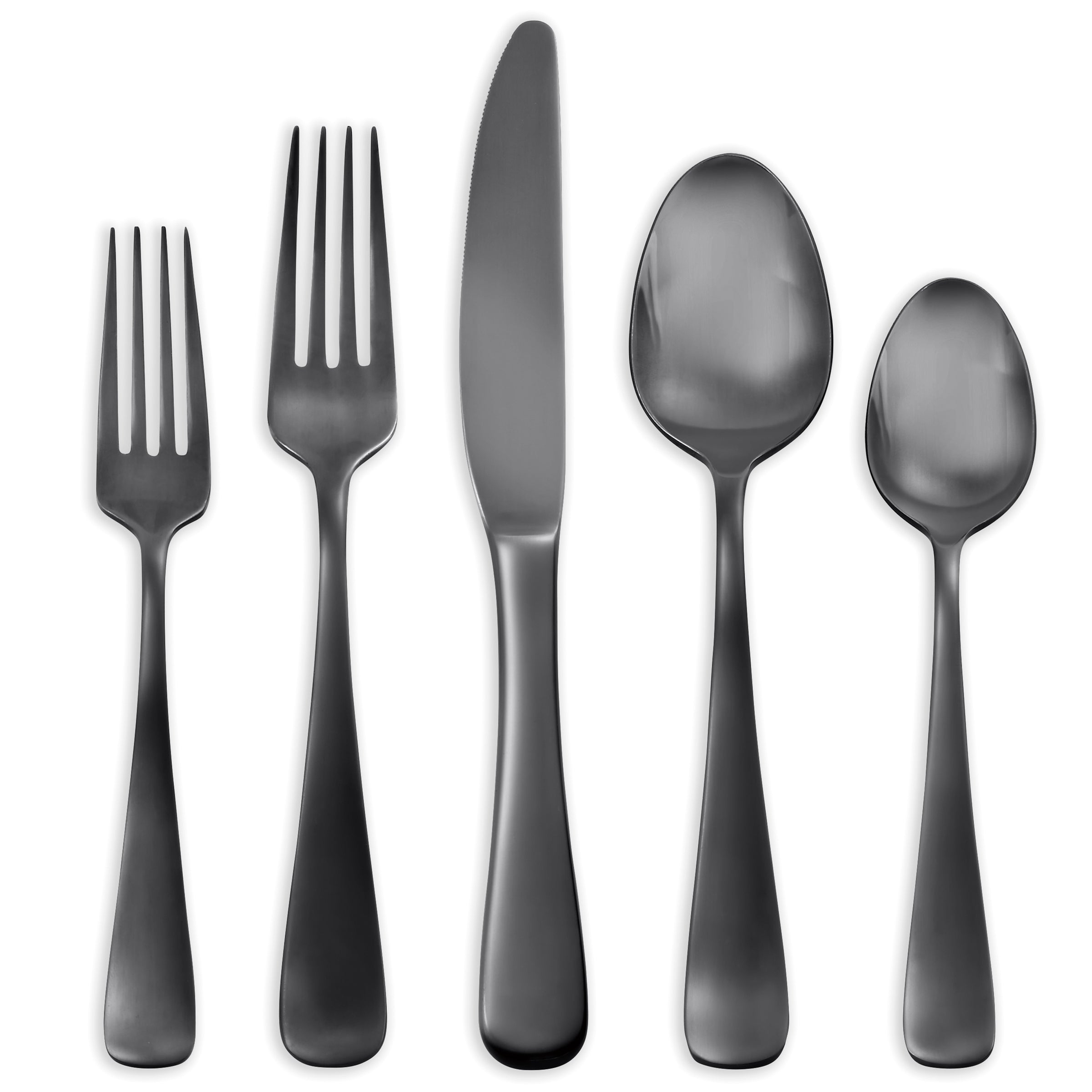 Opera Black Titanium 30-Piece Flatware Set