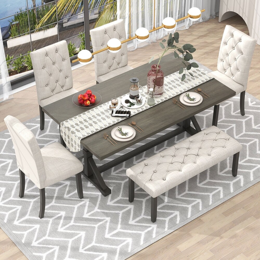 6 Piece Dining Table Set  72\