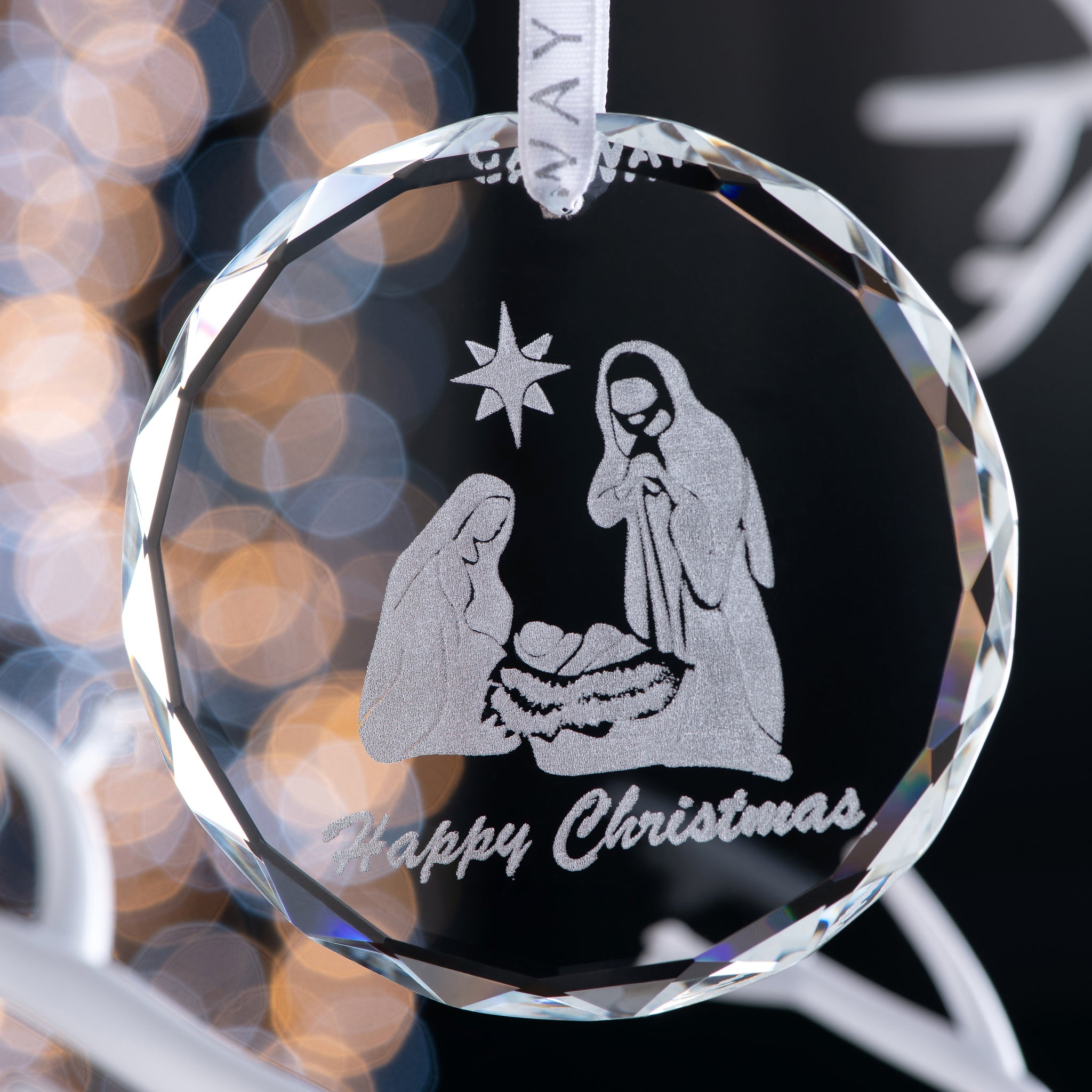 Galway Living Nativity Round Ornament