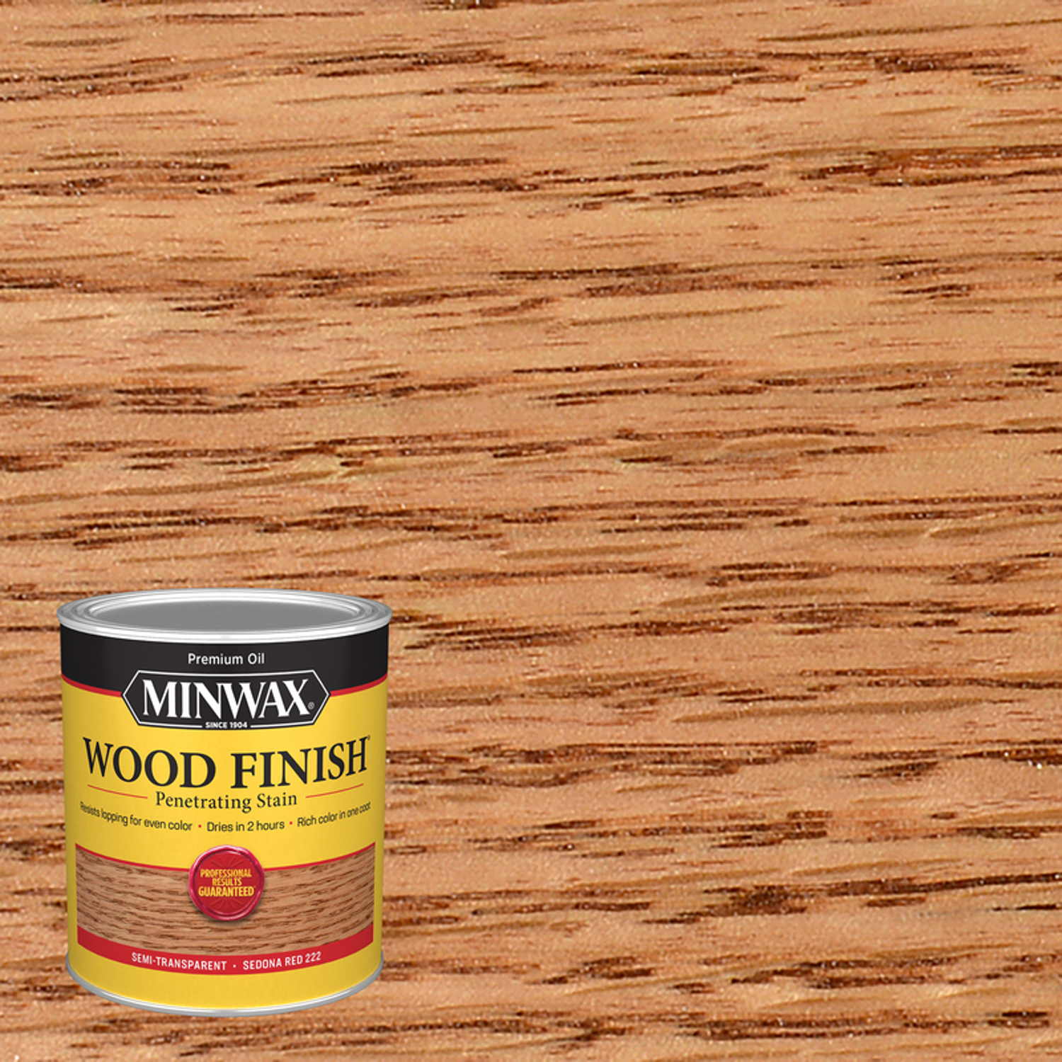 Minwax Wood Finish Semi-Transparent Sedona Red Oil-Based Penetrating Wood Stain 1 qt