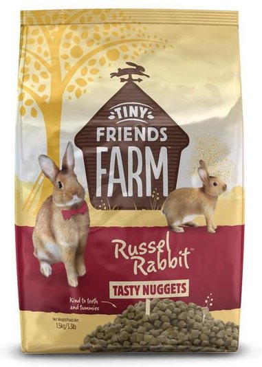 Tiny Friends Farm Russel Tasty Nuggets Rabbit Food， 3.3-lb bag