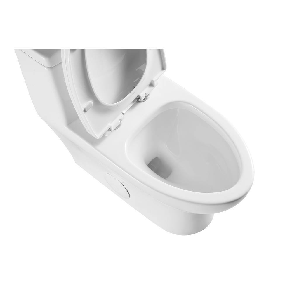 Kingsman Hardware Kingsman Casa Max 1-Piece 1.21.6 GPF Dual Flush Elongated Toilet in White Seat Included CASA-MJ76