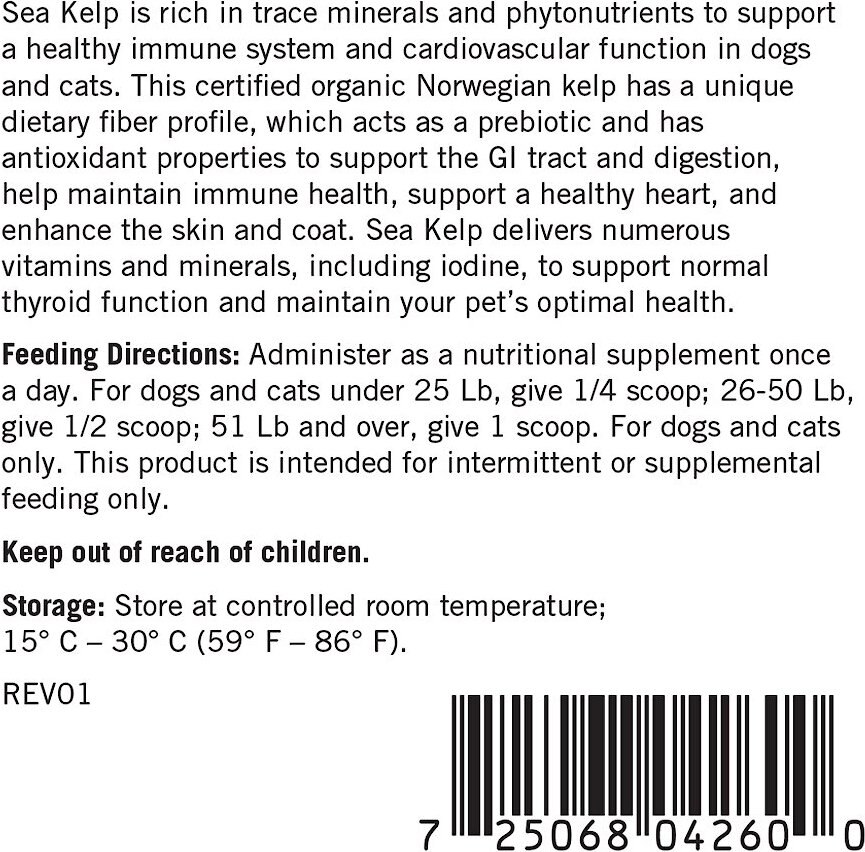 Thomas Labs C Kelp Organic Powder Dog and Cat Supplement