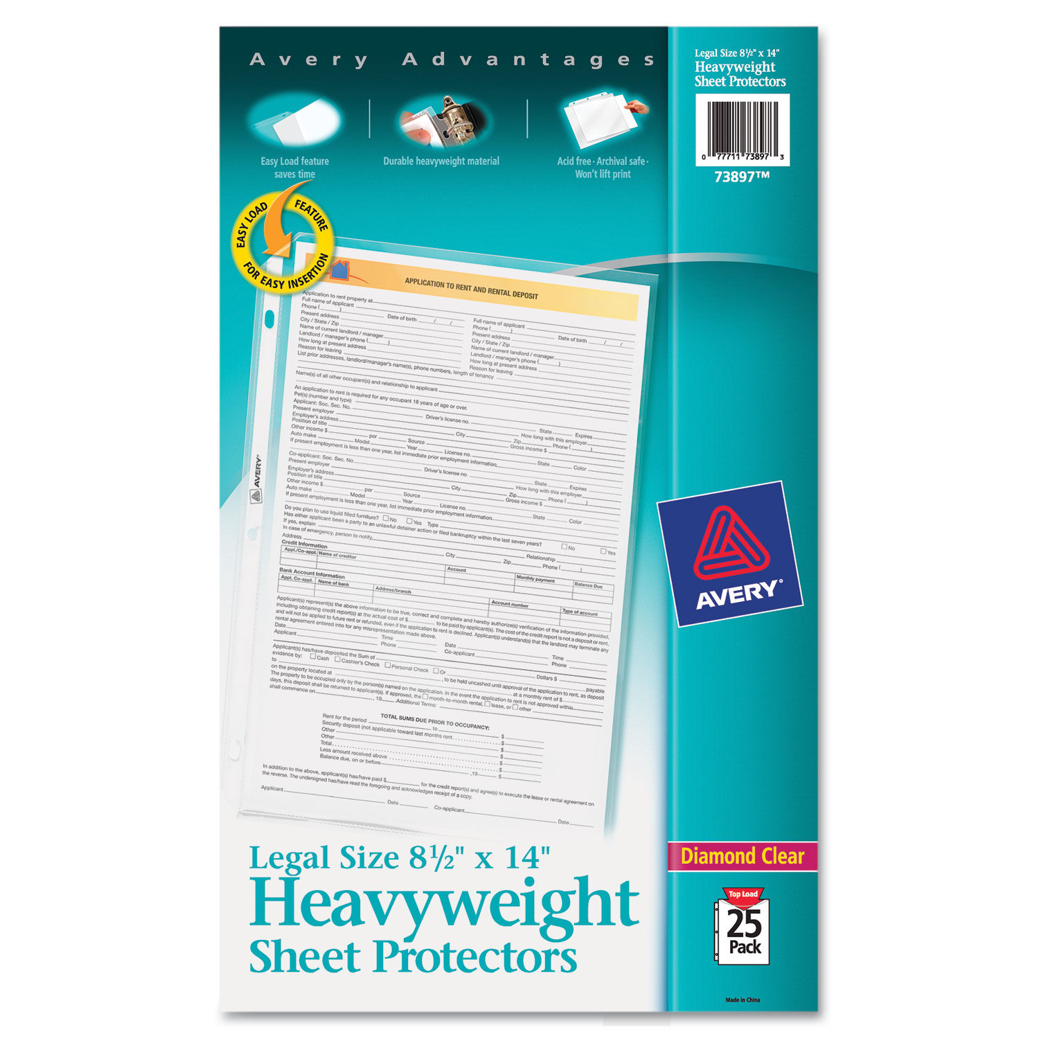 Top-Load Polypropylene Sheet Protector by Averyandreg; AVE73897