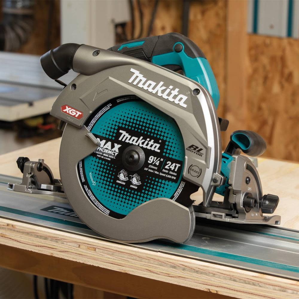 Makita 40V max XGT 9 1/4 Circular Saw with Guide Rail Compatible Base AWS Capable Bare Tool ;