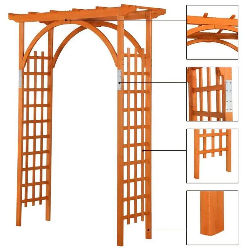 Wood Arbor Arch Wedding Arches for Ceremony Garden Trellis Arbor