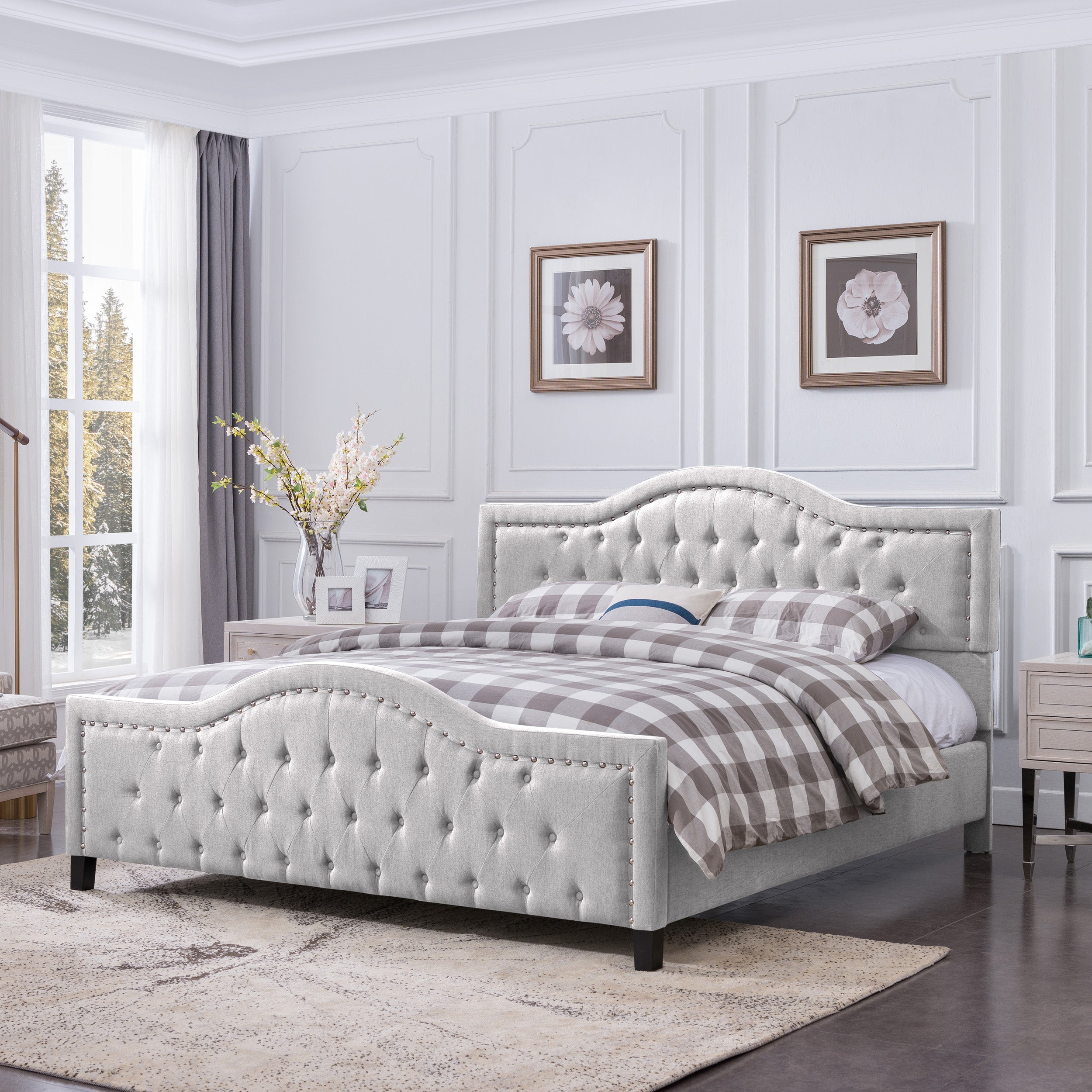 Mason Fully-Upholstered Traditional Bed Frame