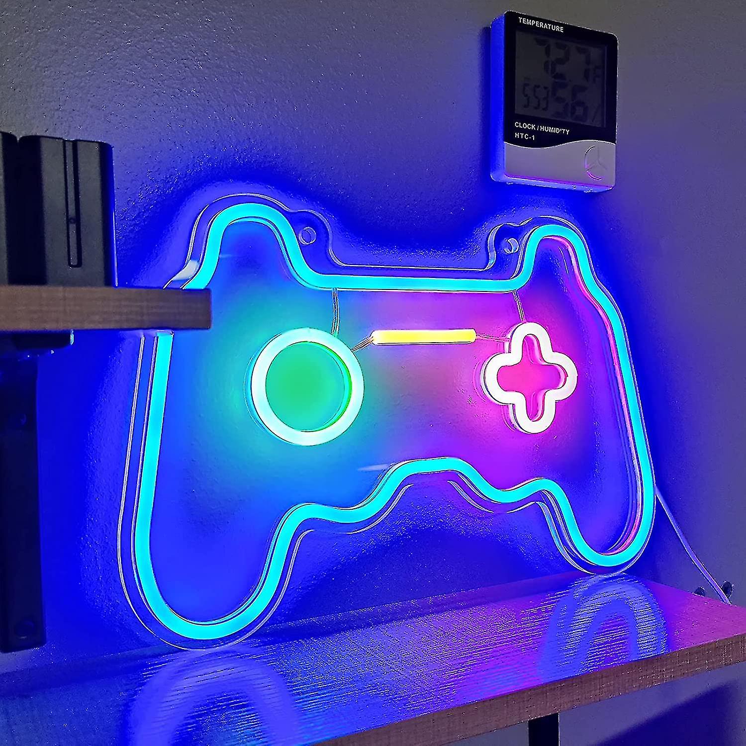 Neon Gamepad Neon Led Usb Powered Light Sign Decor Gaming Cool Neon For Bedroom Playroom Bar Kids Gift Party Decoration (blue) Betterlifefg Best