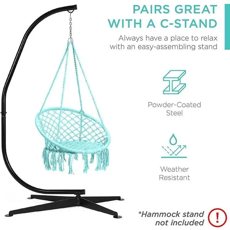 Cotton Rope Hanging Hammock Chair Macrame Swing Chair