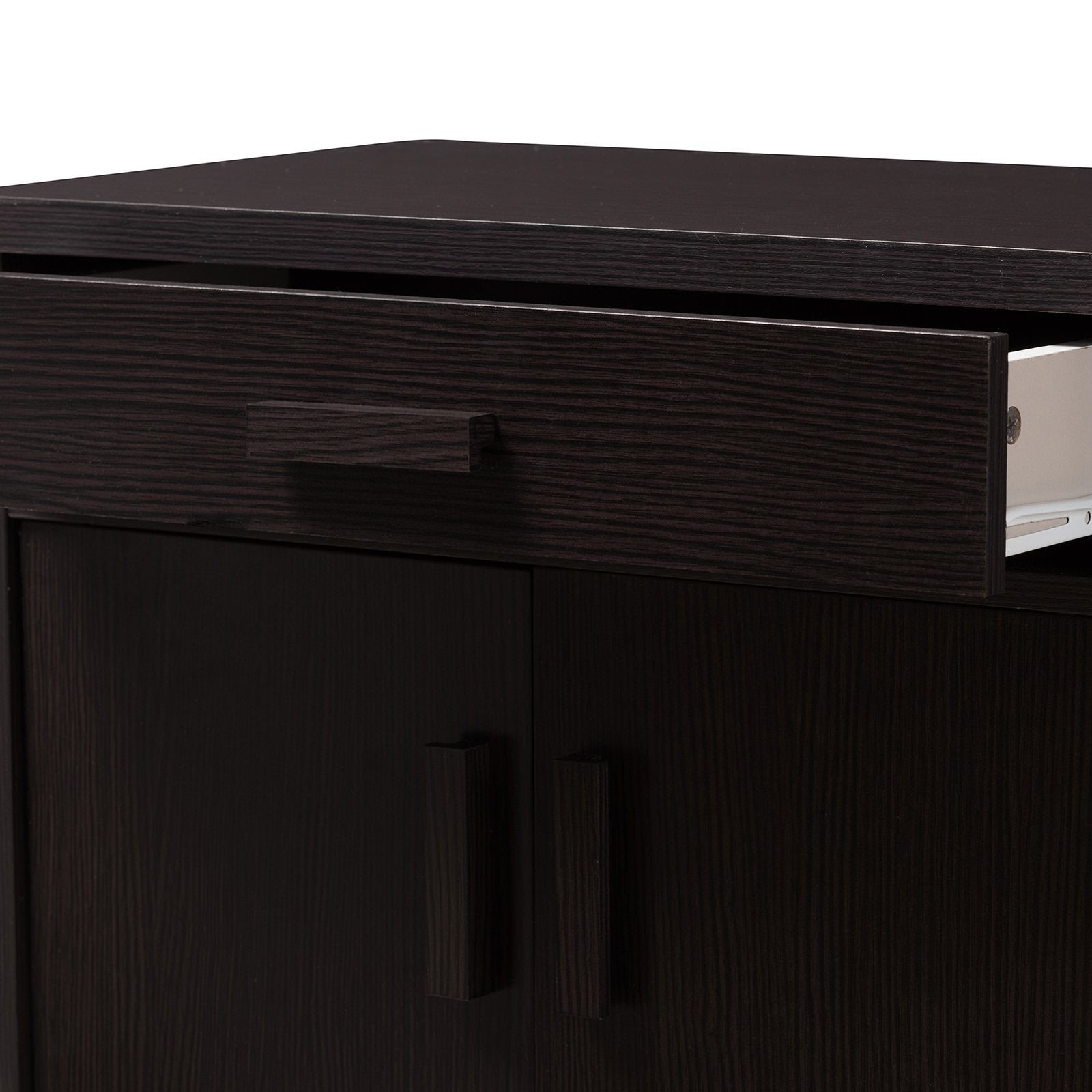 Baxton Studio Bienna Modern Wenge Brown Shoe Cabinet