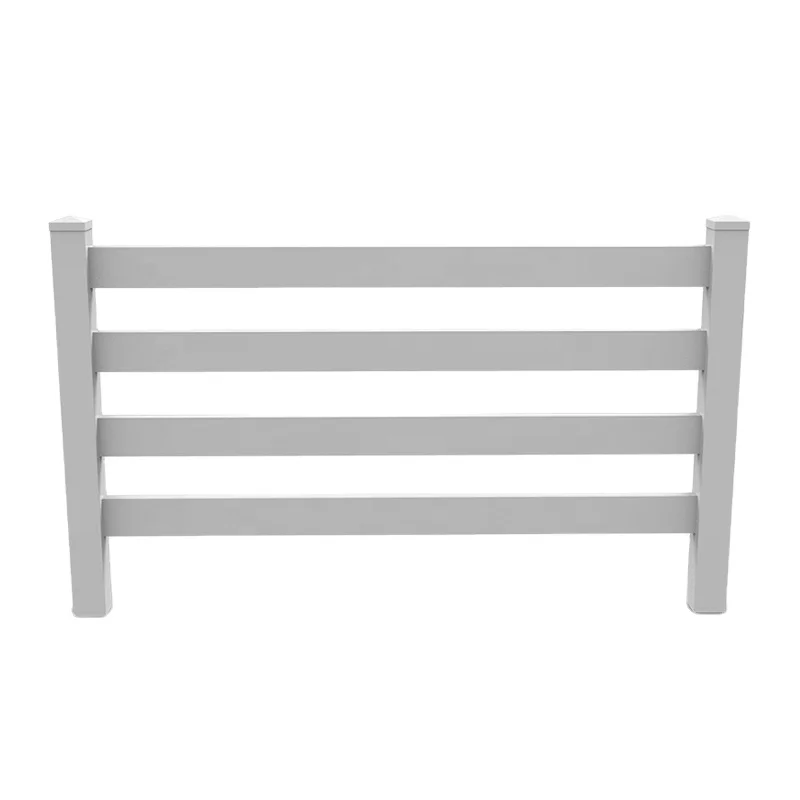 Wholesale Various Sizes Easy To Assemble White Hot Sale Cheap Plastic Ranch Pastoral Farm Pvc Fence Horse 4 Rail Fence