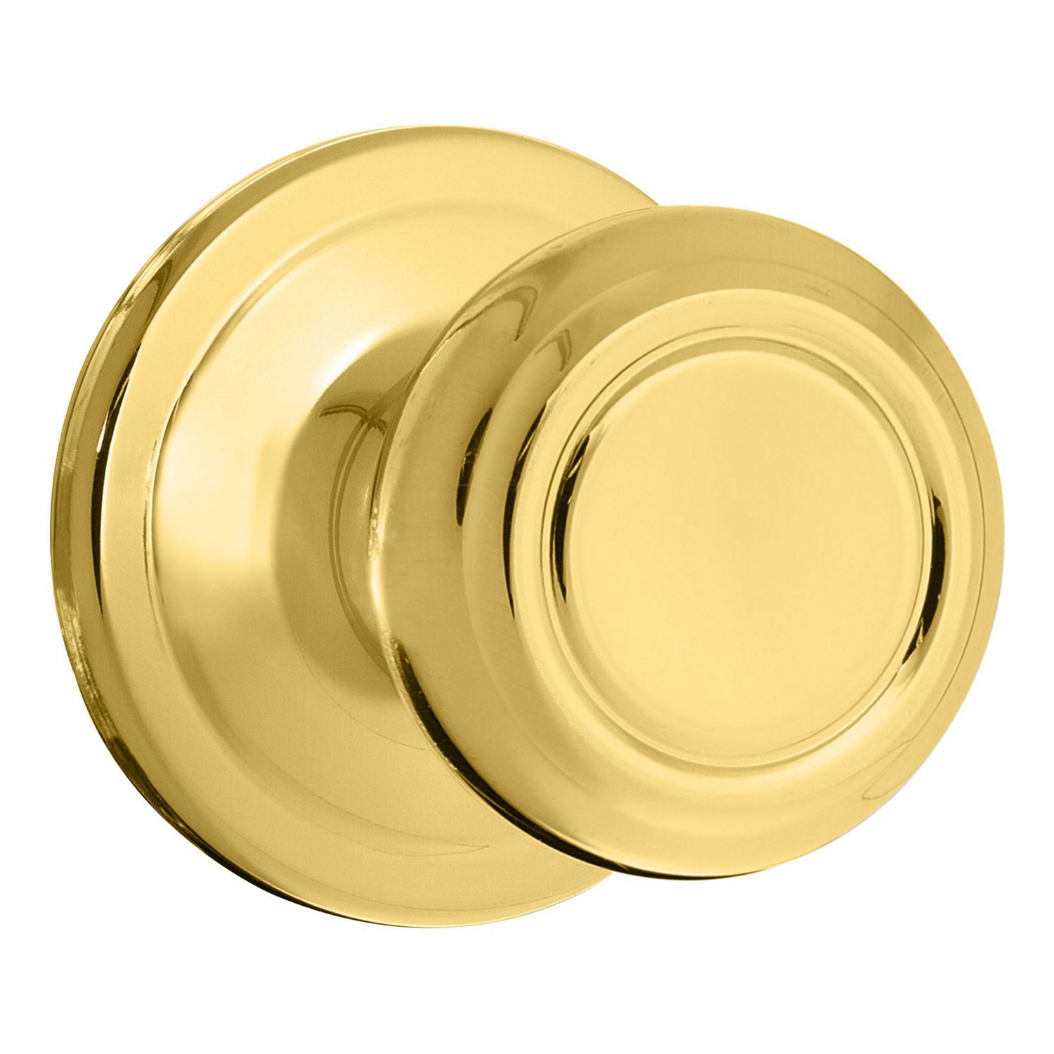 Kwikset Cameron Polished Brass Passage Lockset 1-3/4 in.