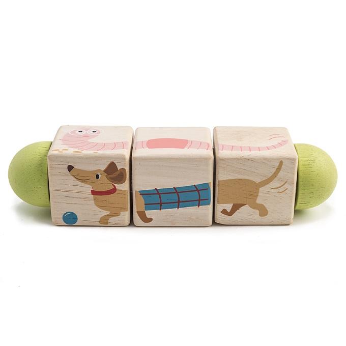 Twisting Cubes Wooden Matching Toy by Tender Leaf Toys