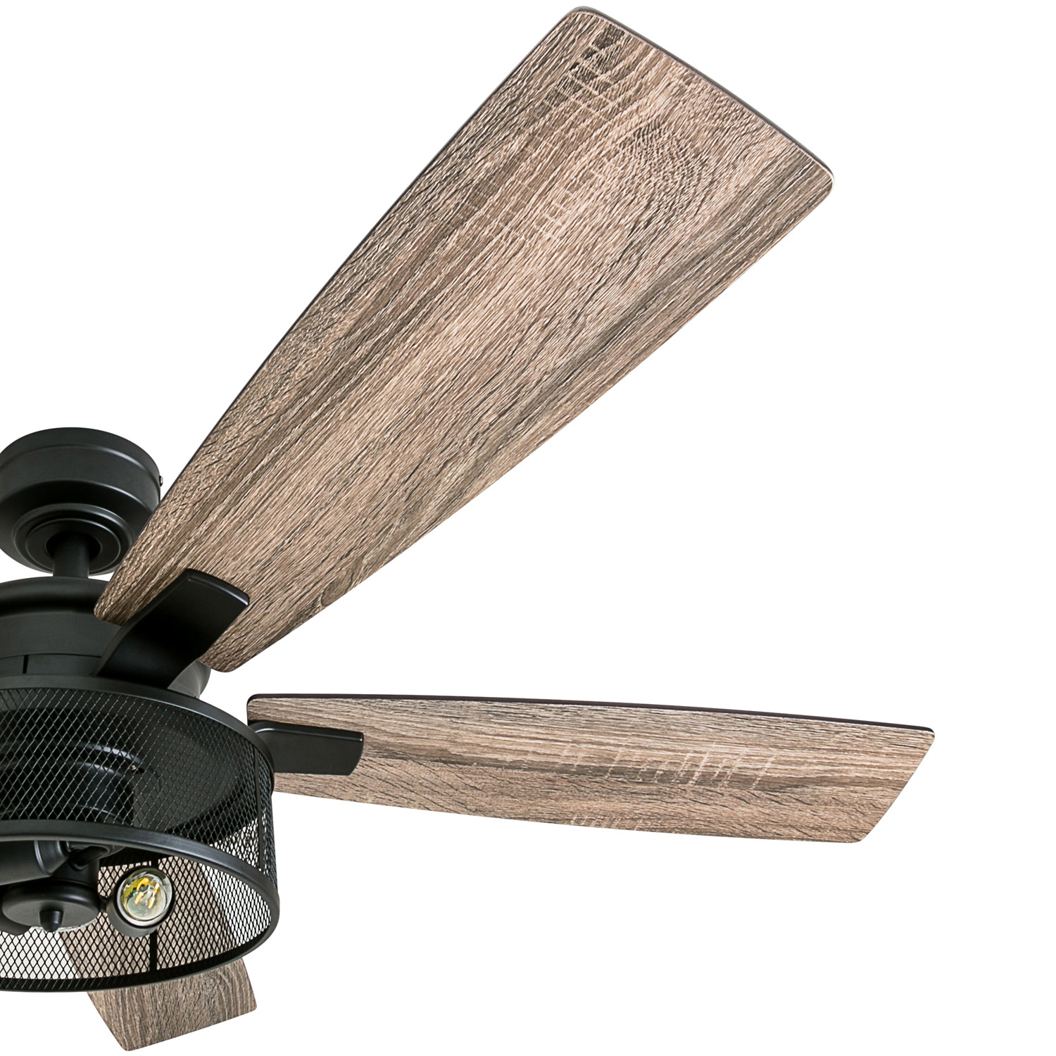 Honeywell Carnegie 52 Matte Black Ceiling Fan with Lights and Remote Control